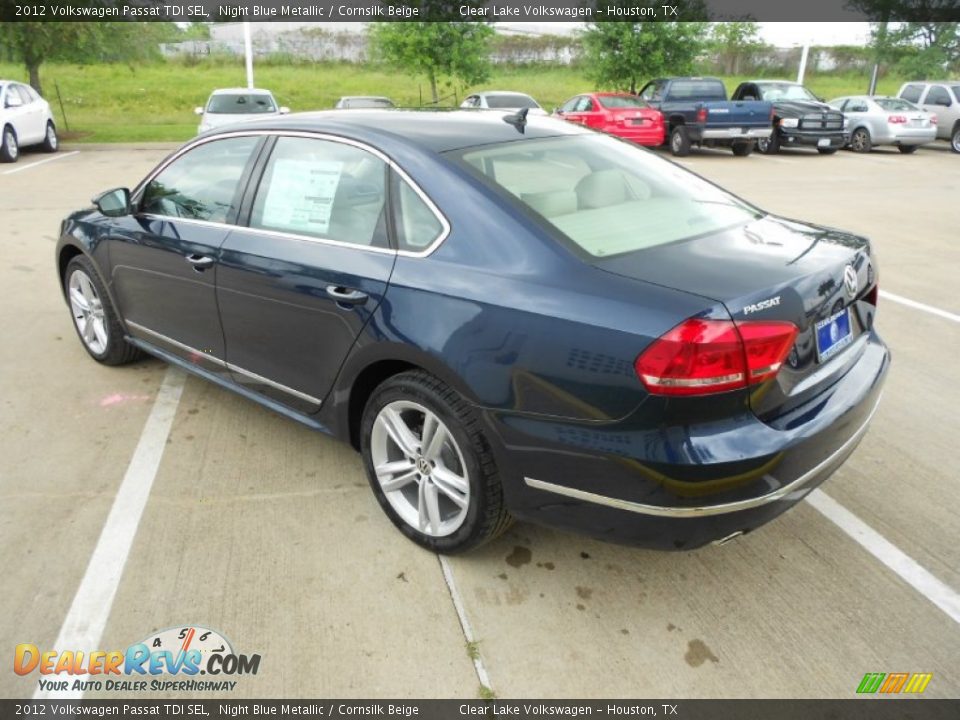 2012 Volkswagen Passat TDI SEL Night Blue Metallic / Cornsilk Beige Photo #5
