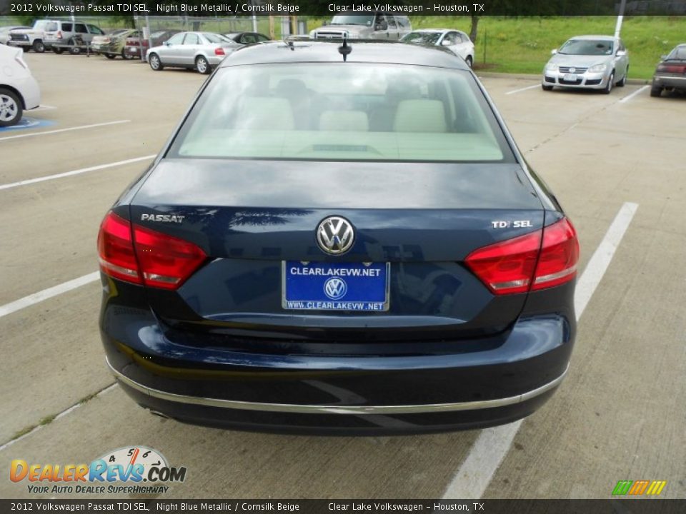 2012 Volkswagen Passat TDI SEL Night Blue Metallic / Cornsilk Beige Photo #6