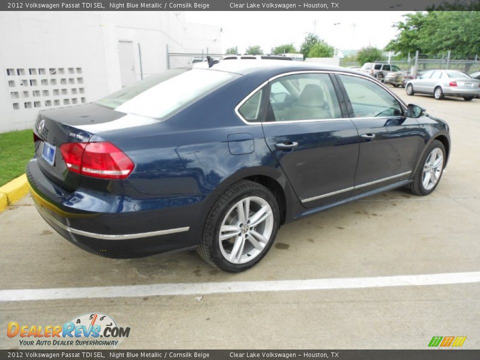 2012 Volkswagen Passat TDI SEL Night Blue Metallic / Cornsilk Beige Photo #7