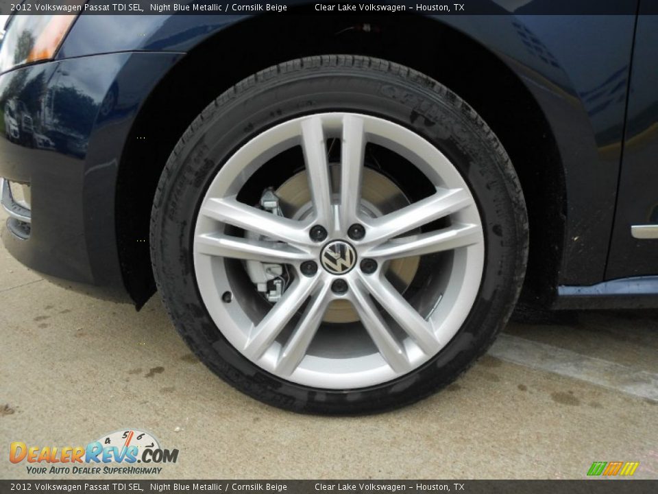 2012 Volkswagen Passat TDI SEL Night Blue Metallic / Cornsilk Beige Photo #9