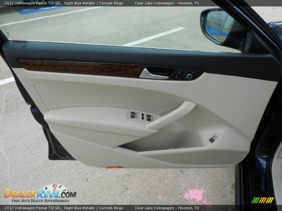 2012 Volkswagen Passat TDI SEL Night Blue Metallic / Cornsilk Beige Photo #10
