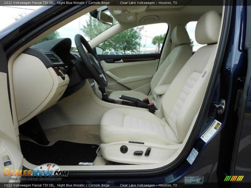 2012 Volkswagen Passat TDI SEL Night Blue Metallic / Cornsilk Beige Photo #11