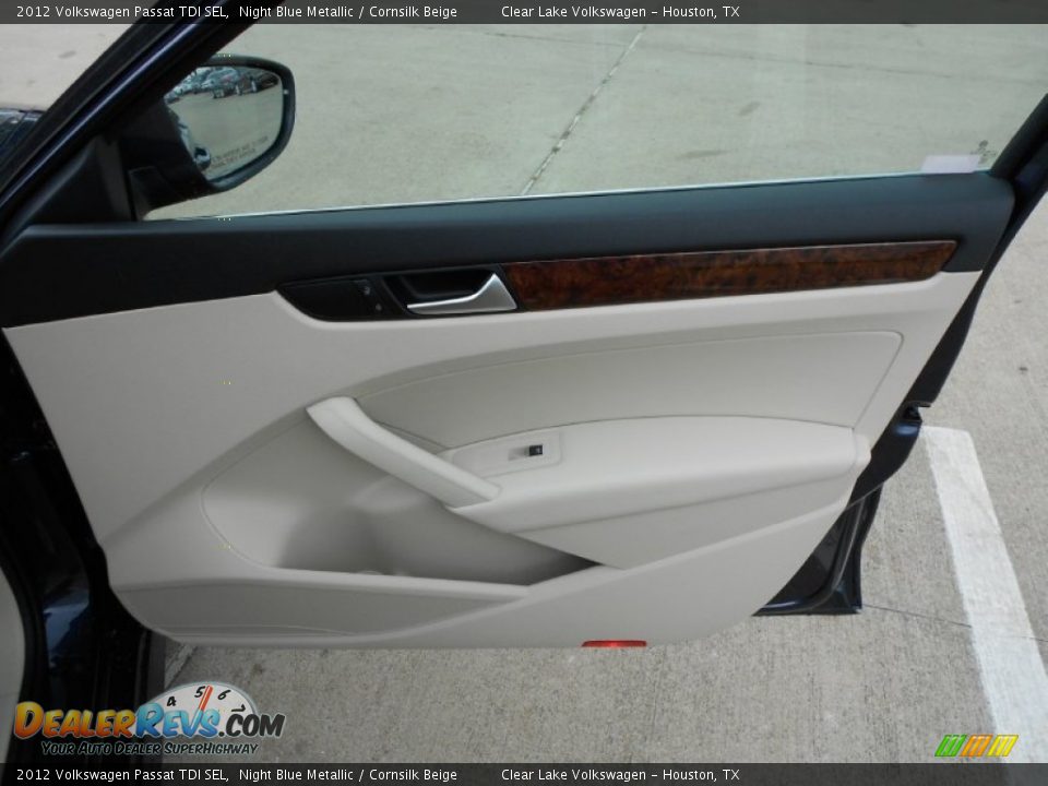 2012 Volkswagen Passat TDI SEL Night Blue Metallic / Cornsilk Beige Photo #12