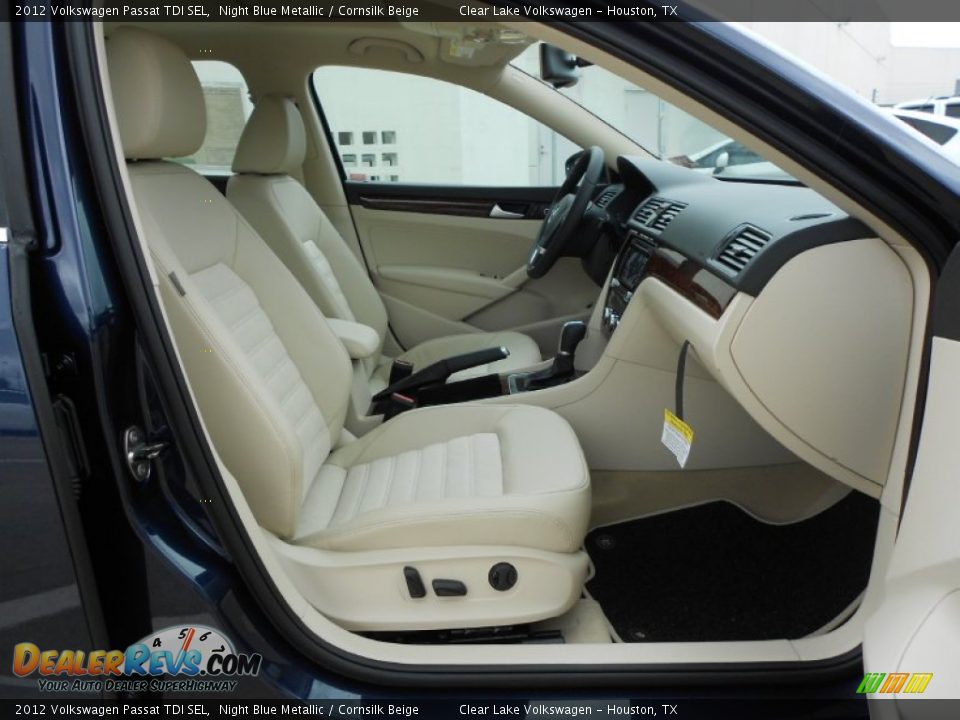 2012 Volkswagen Passat TDI SEL Night Blue Metallic / Cornsilk Beige Photo #13