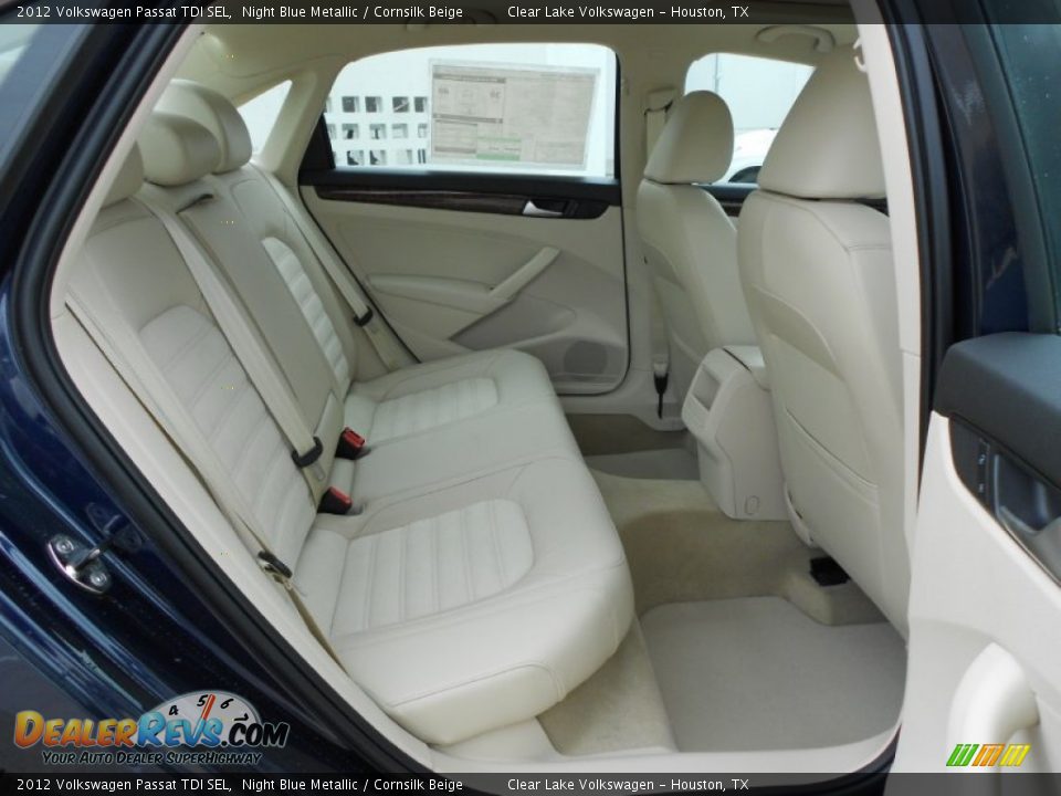 2012 Volkswagen Passat TDI SEL Night Blue Metallic / Cornsilk Beige Photo #14