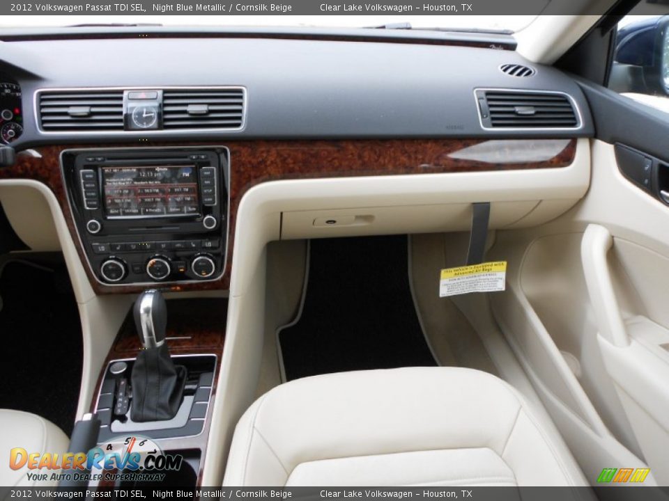 2012 Volkswagen Passat TDI SEL Night Blue Metallic / Cornsilk Beige Photo #15