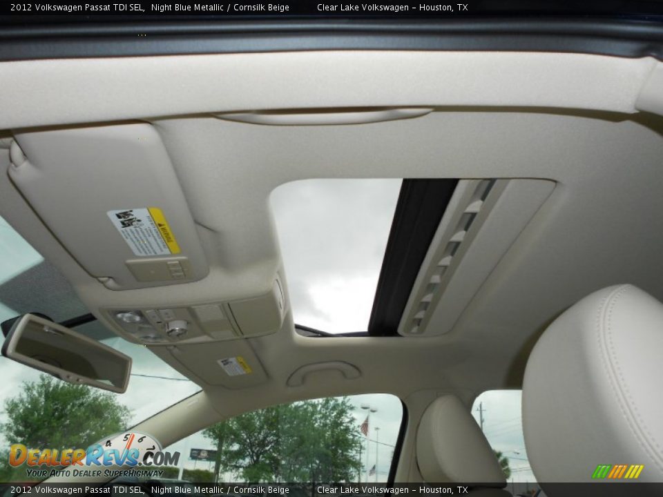 2012 Volkswagen Passat TDI SEL Night Blue Metallic / Cornsilk Beige Photo #21