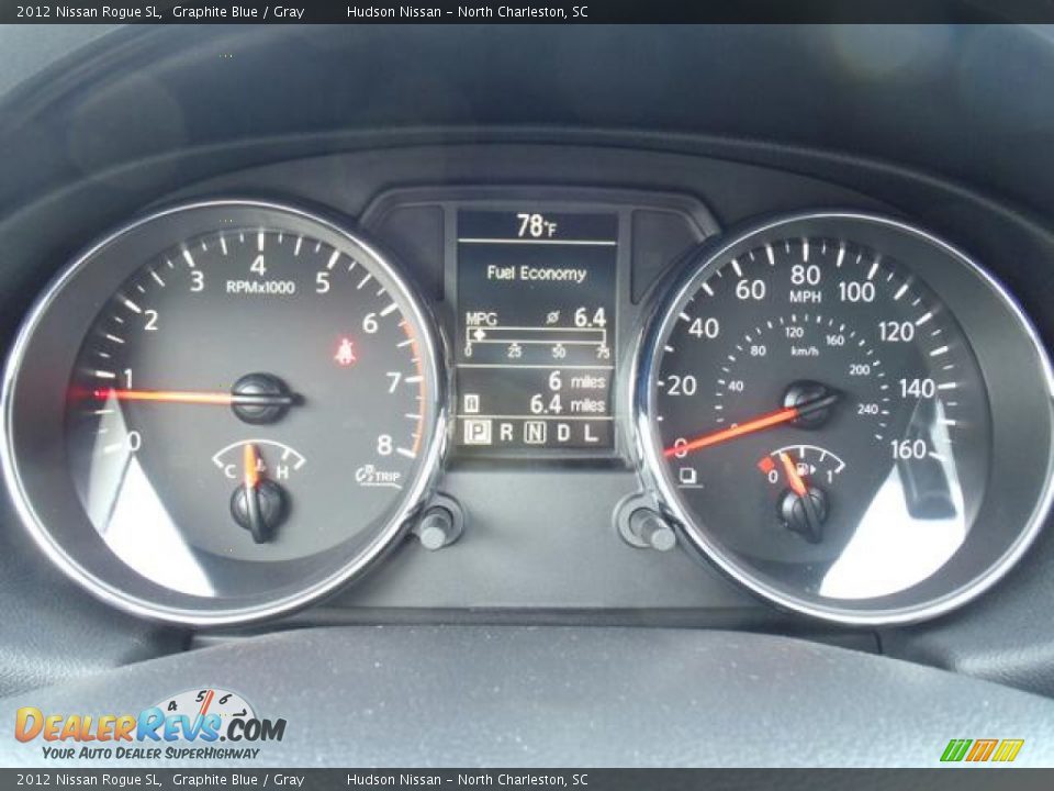 2012 Nissan Rogue SL Graphite Blue / Gray Photo #13