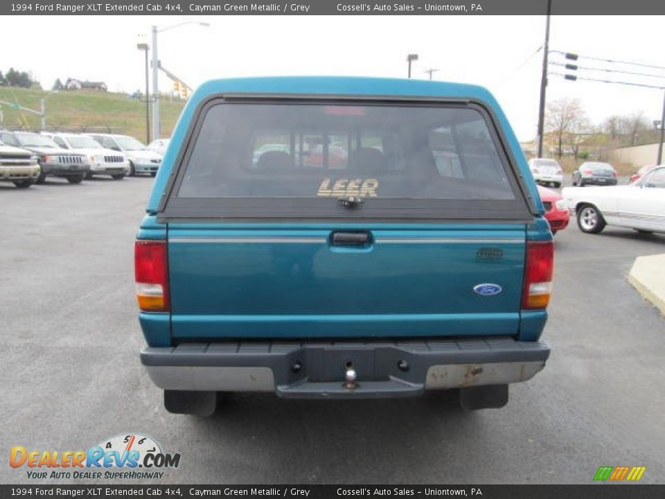 1994 Ford Ranger XLT Extended Cab 4x4 Cayman Green Metallic / Grey Photo #3