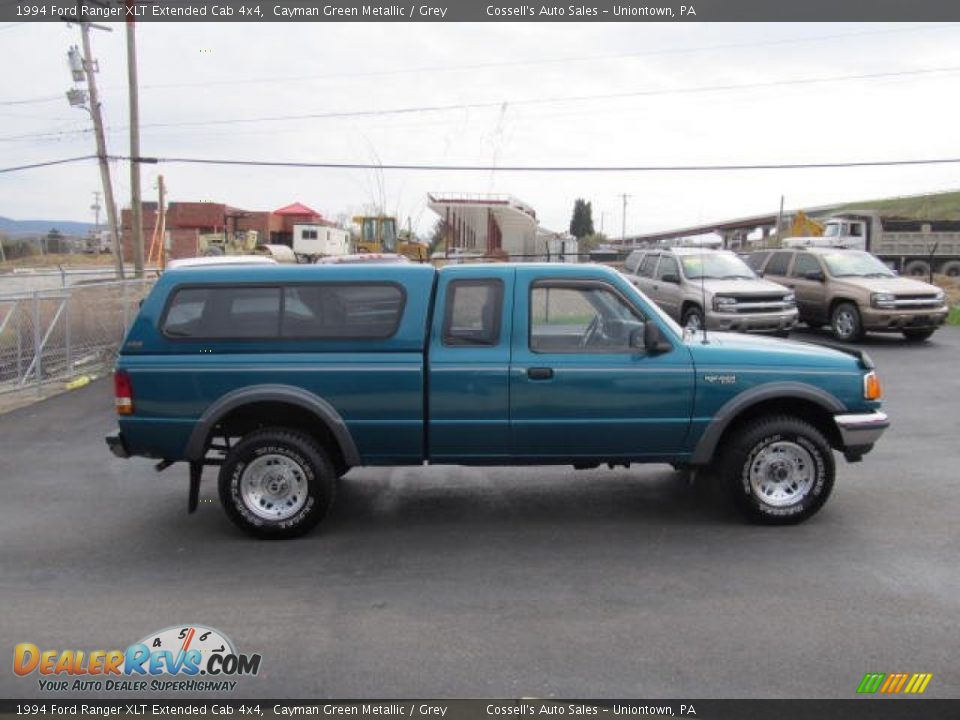 1994 Ford Ranger XLT Extended Cab 4x4 Cayman Green Metallic / Grey Photo #4