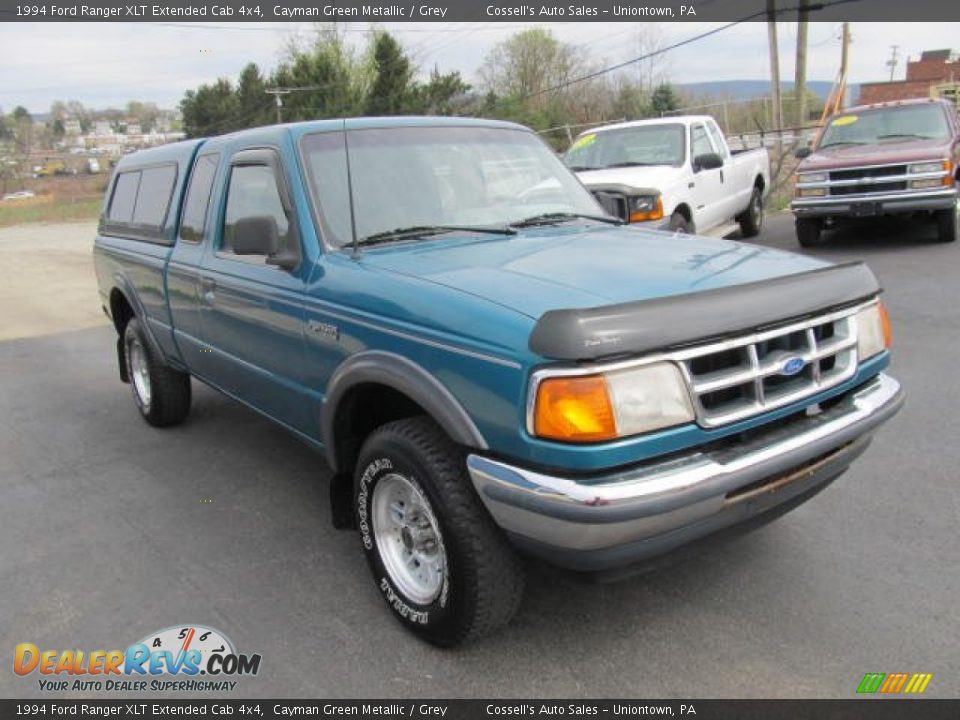 1994 Ford Ranger XLT Extended Cab 4x4 Cayman Green Metallic / Grey Photo #5