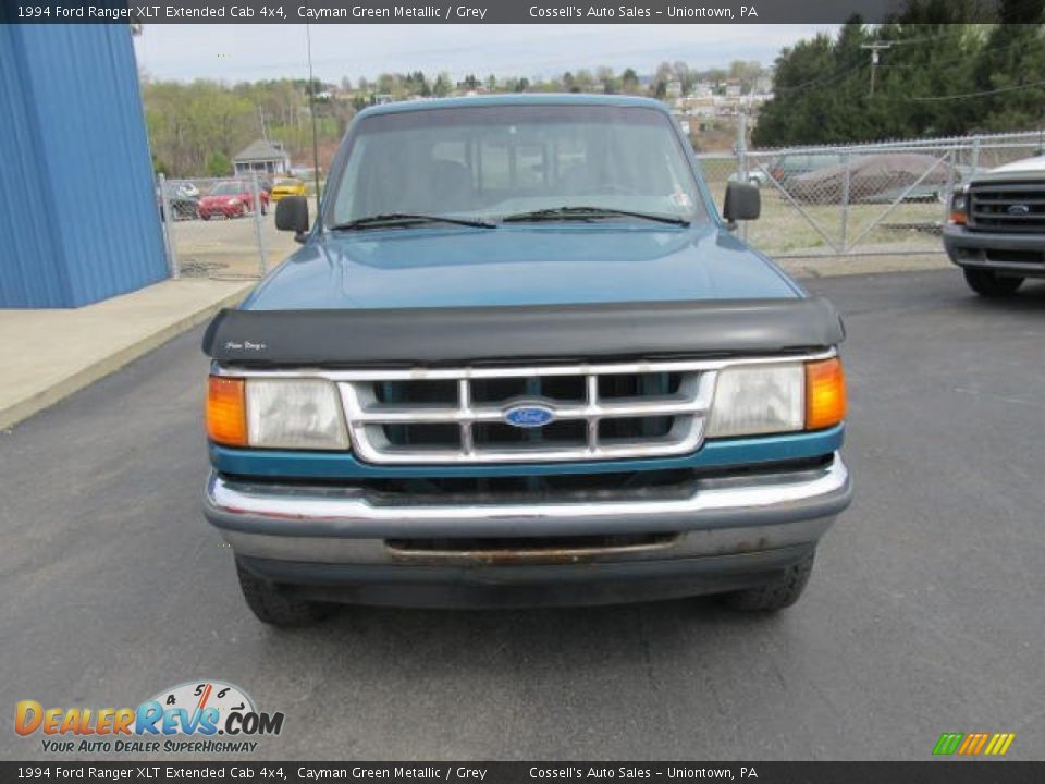 1994 Ford Ranger XLT Extended Cab 4x4 Cayman Green Metallic / Grey Photo #6