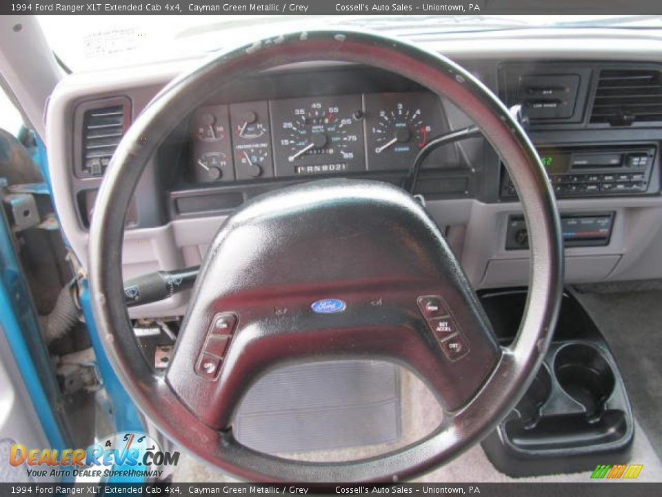 1994 Ford Ranger XLT Extended Cab 4x4 Cayman Green Metallic / Grey Photo #11