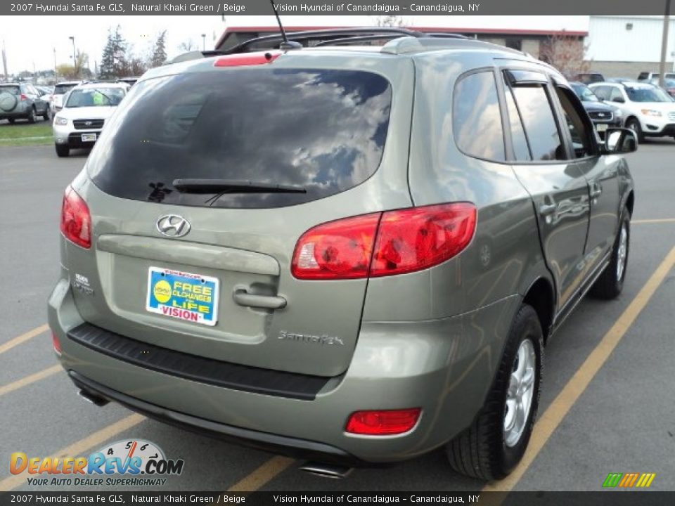 2007 Hyundai Santa Fe GLS Natural Khaki Green / Beige Photo #2