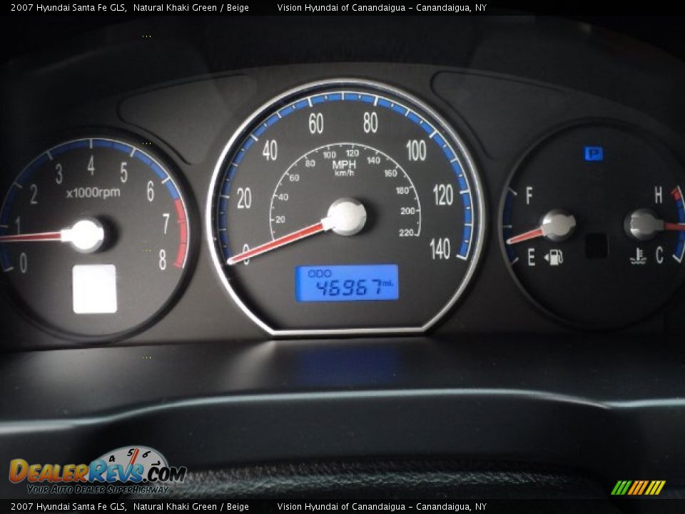 2007 Hyundai Santa Fe GLS Natural Khaki Green / Beige Photo #3