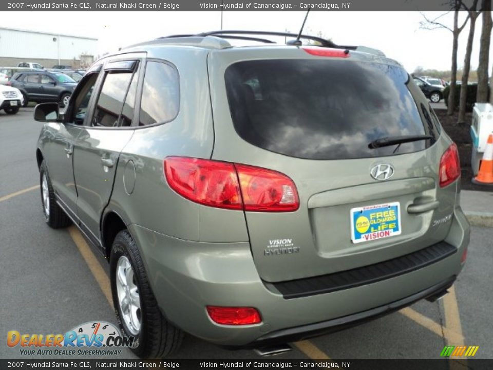 2007 Hyundai Santa Fe GLS Natural Khaki Green / Beige Photo #7