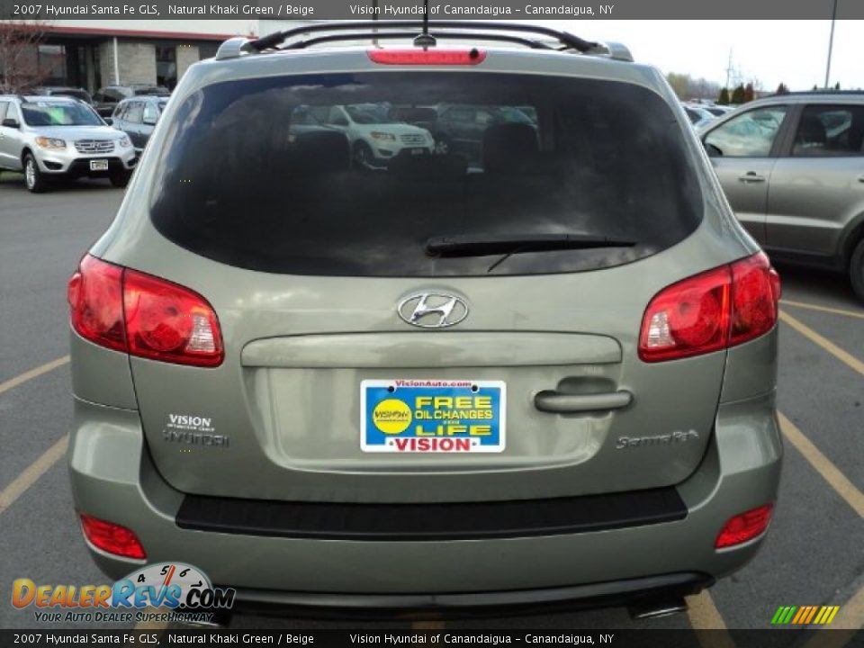 2007 Hyundai Santa Fe GLS Natural Khaki Green / Beige Photo #8