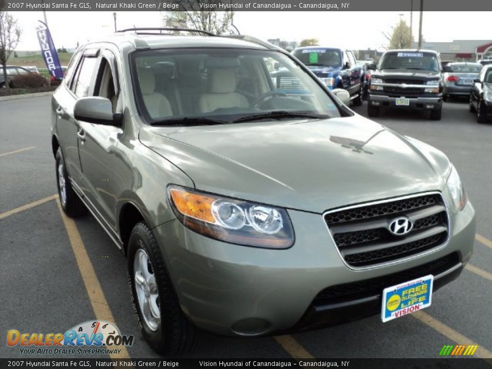 2007 Hyundai Santa Fe GLS Natural Khaki Green / Beige Photo #11