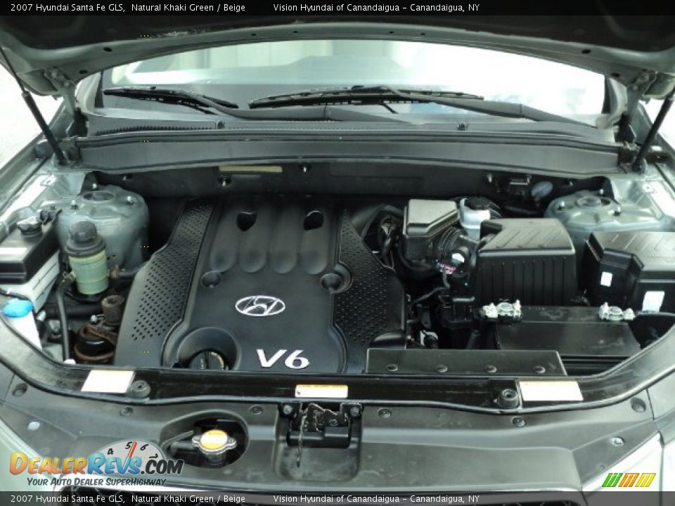 2007 Hyundai Santa Fe GLS Natural Khaki Green / Beige Photo #14