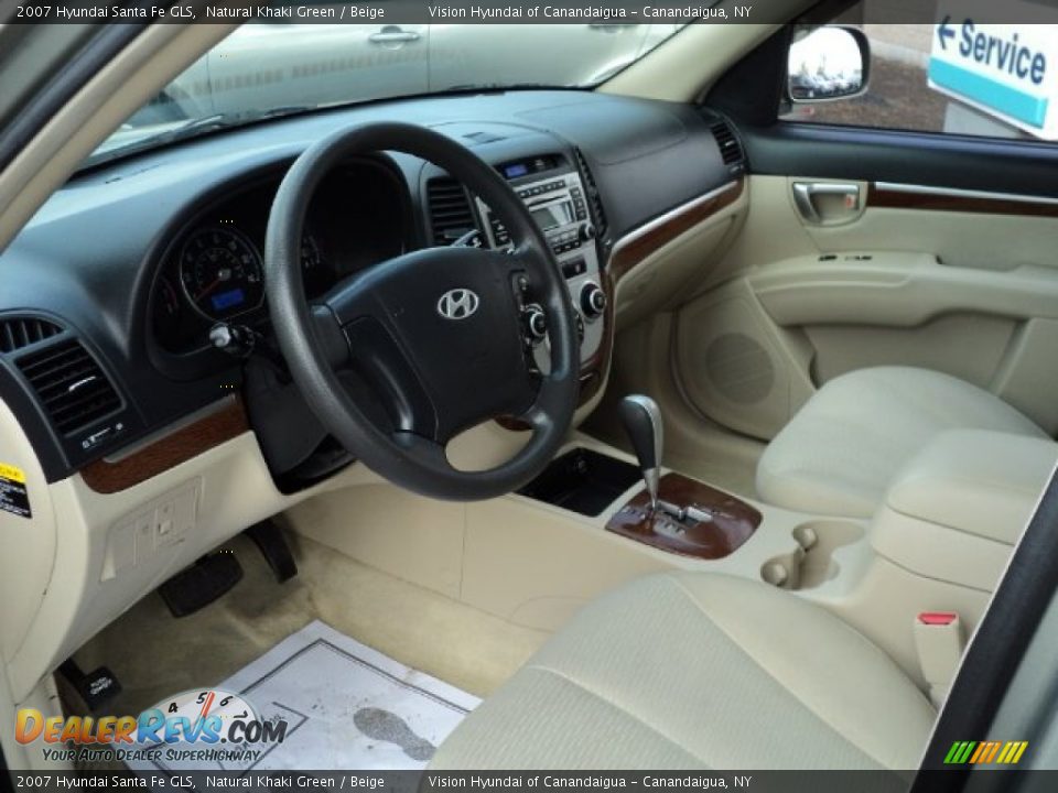 Beige Interior - 2007 Hyundai Santa Fe GLS Photo #21
