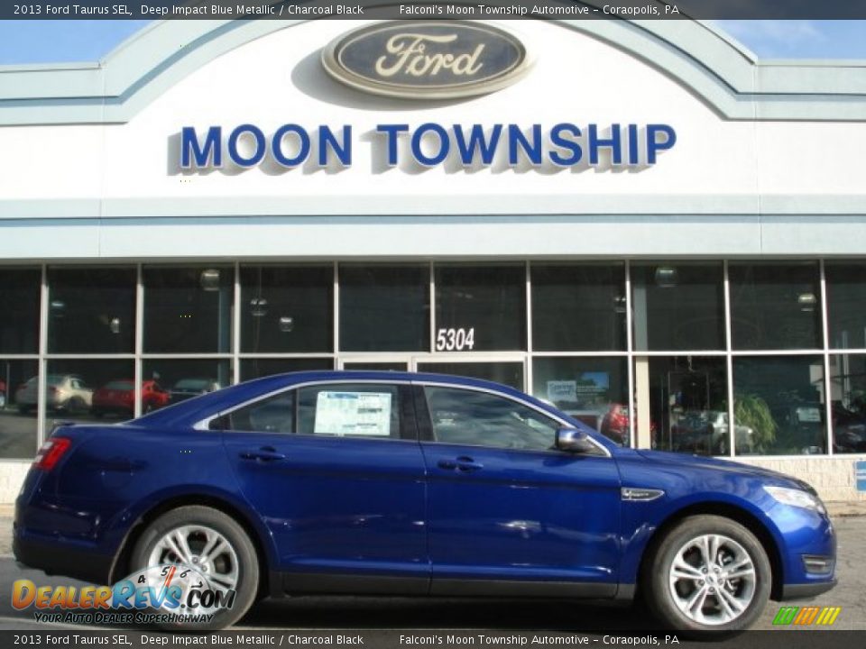 2013 Ford Taurus SEL Deep Impact Blue Metallic / Charcoal Black Photo #1