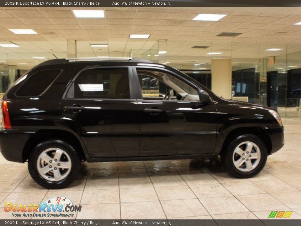 2009 Kia Sportage LX V6 4x4 Black Cherry / Beige Photo #2