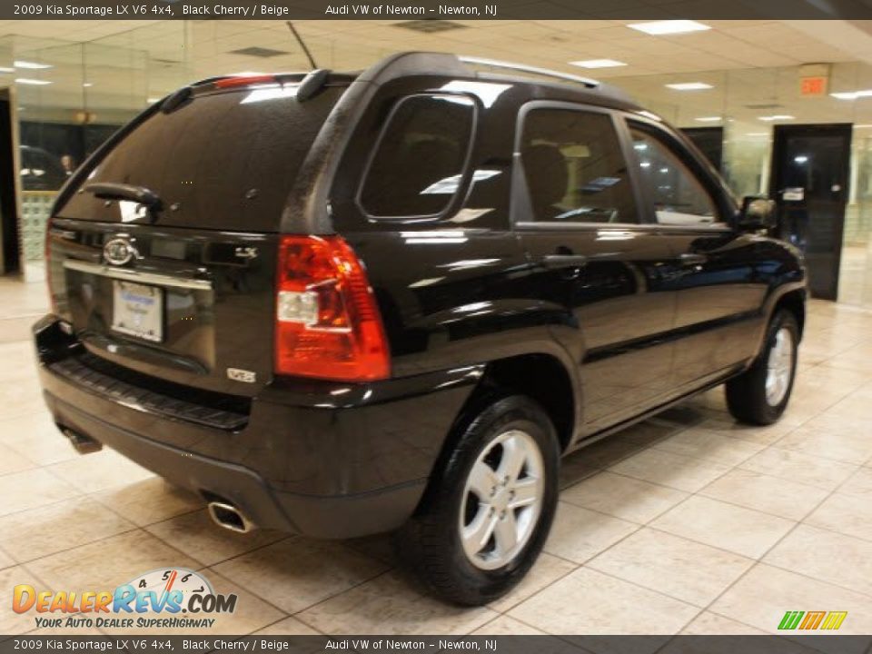 2009 Kia Sportage LX V6 4x4 Black Cherry / Beige Photo #3