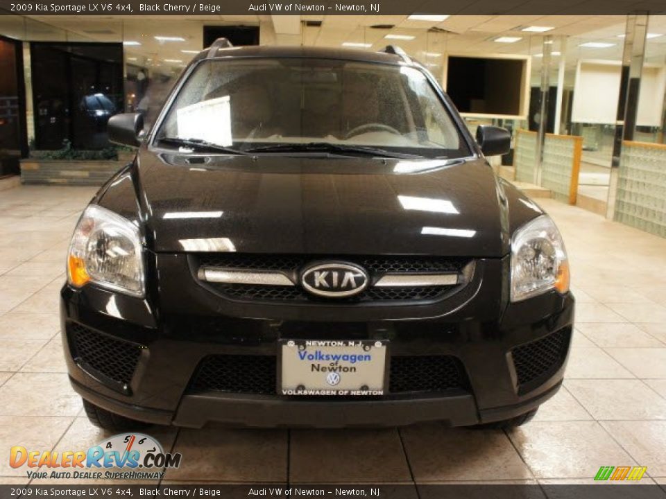 2009 Kia Sportage LX V6 4x4 Black Cherry / Beige Photo #8