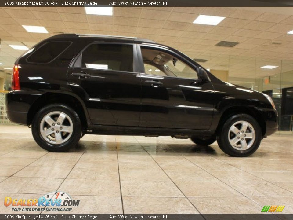 2009 Kia Sportage LX V6 4x4 Black Cherry / Beige Photo #9