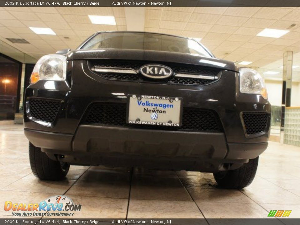 2009 Kia Sportage LX V6 4x4 Black Cherry / Beige Photo #11