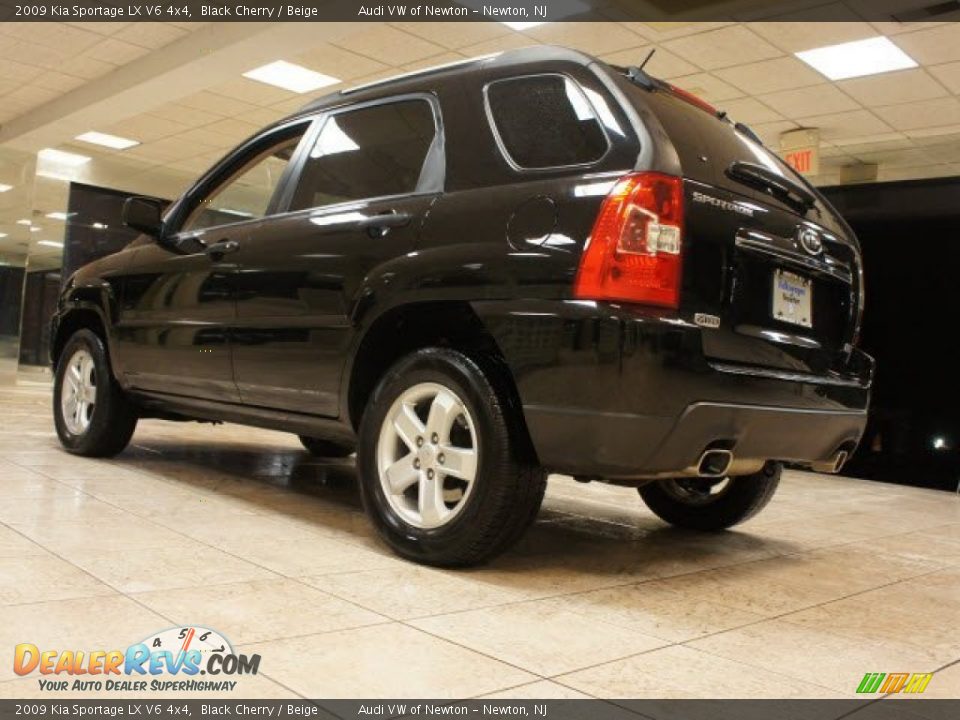 2009 Kia Sportage LX V6 4x4 Black Cherry / Beige Photo #14