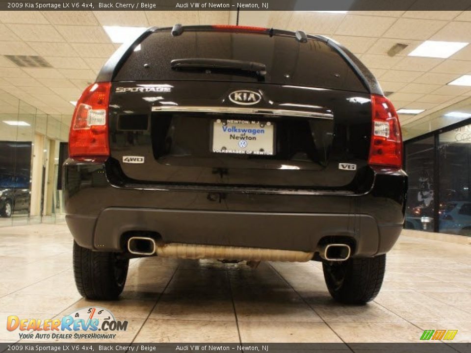 2009 Kia Sportage LX V6 4x4 Black Cherry / Beige Photo #15