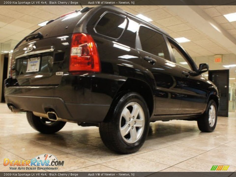2009 Kia Sportage LX V6 4x4 Black Cherry / Beige Photo #16