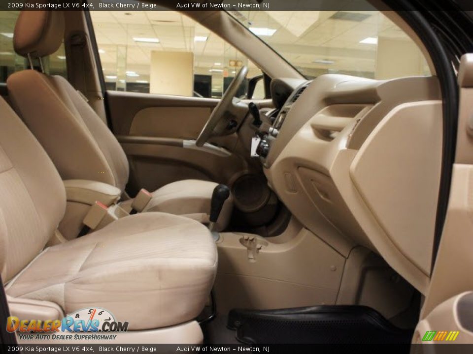 2009 Kia Sportage LX V6 4x4 Black Cherry / Beige Photo #21
