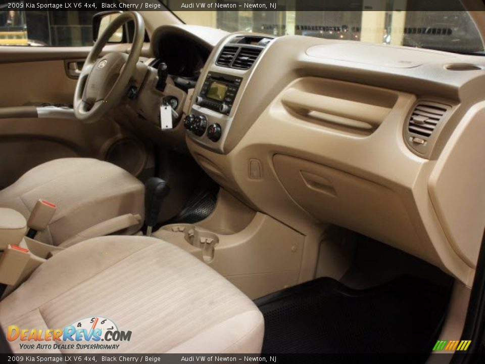 2009 Kia Sportage LX V6 4x4 Black Cherry / Beige Photo #22