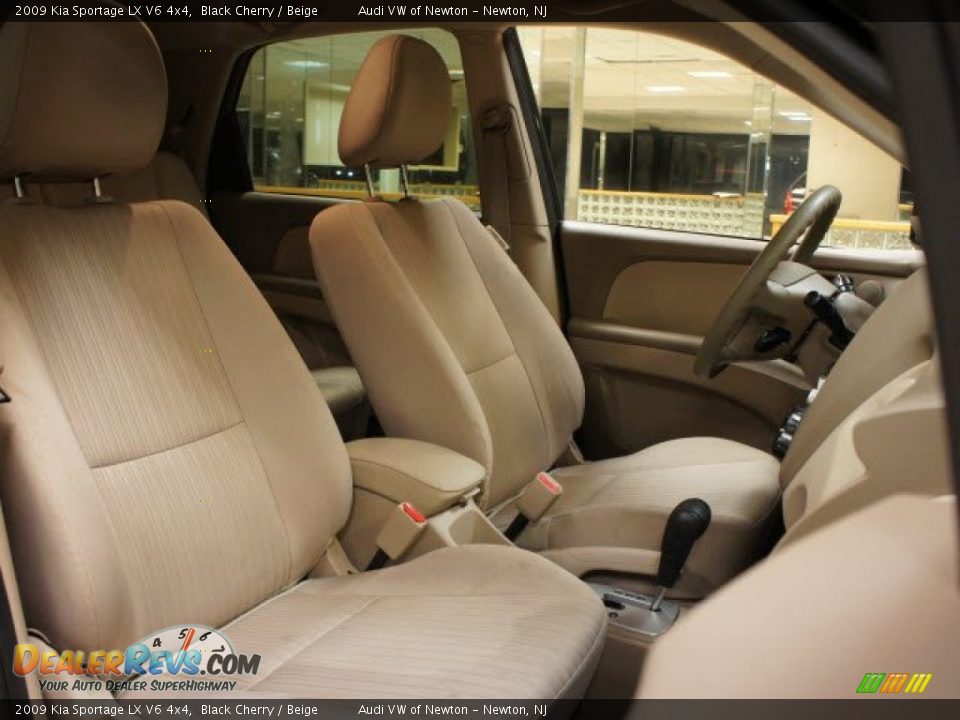 2009 Kia Sportage LX V6 4x4 Black Cherry / Beige Photo #23