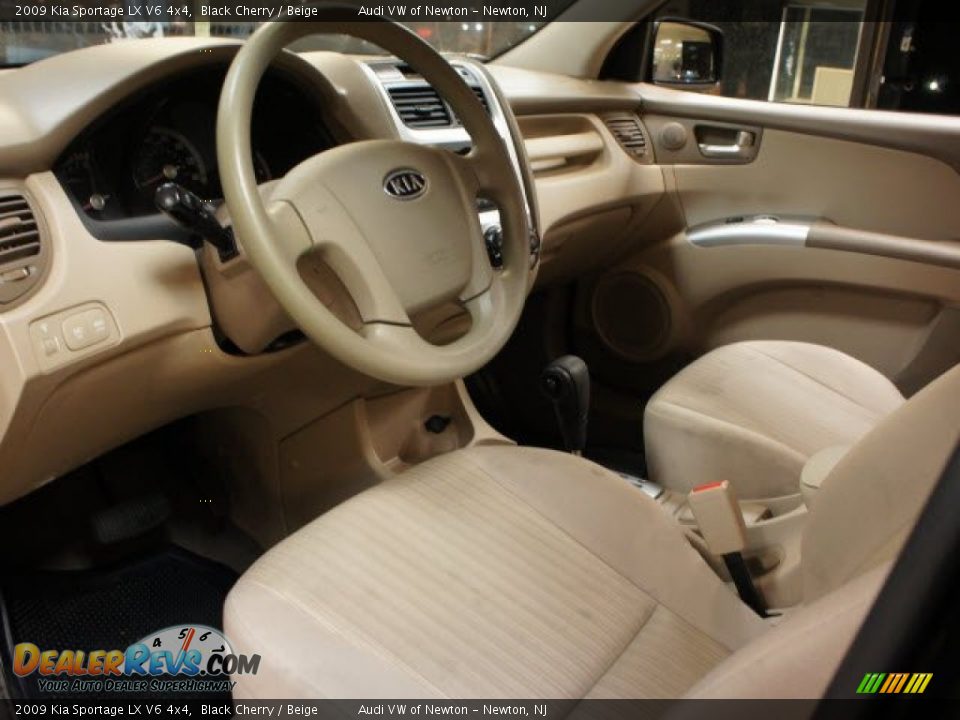 2009 Kia Sportage LX V6 4x4 Black Cherry / Beige Photo #24