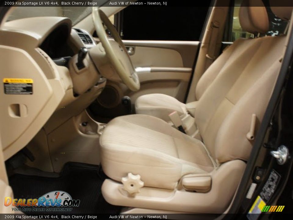 2009 Kia Sportage LX V6 4x4 Black Cherry / Beige Photo #26
