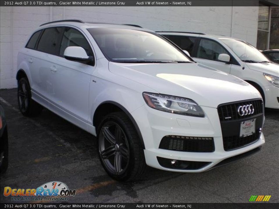 2012 Audi Q7 3.0 TDI quattro Glacier White Metallic / Limestone Gray Photo #3