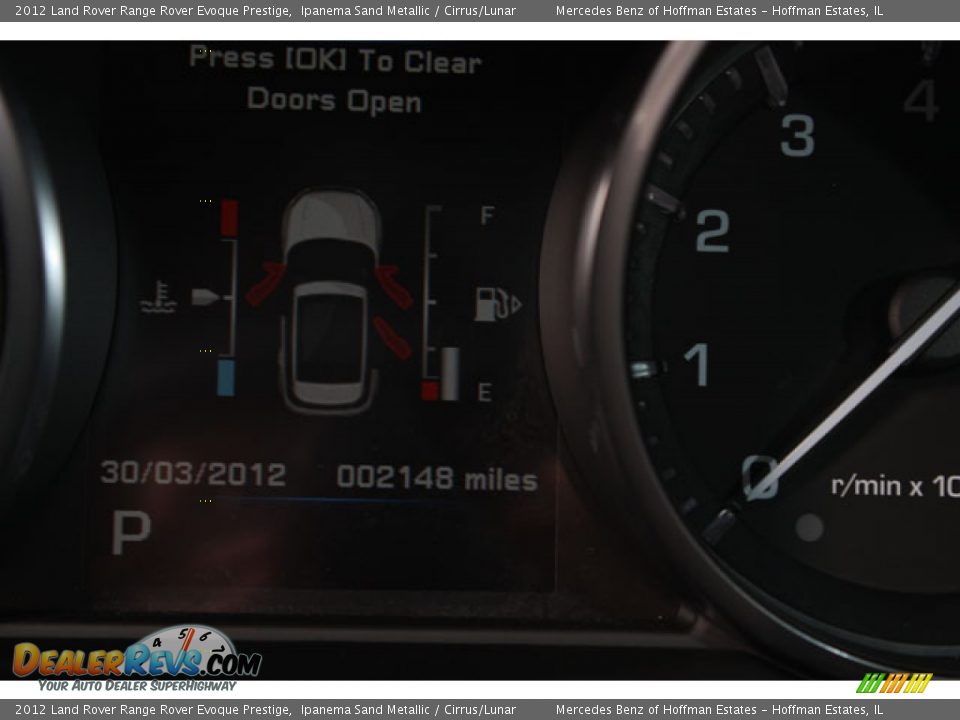 2012 Land Rover Range Rover Evoque Prestige Ipanema Sand Metallic / Cirrus/Lunar Photo #29