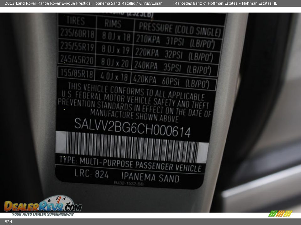 Land Rover Color Code 824 Ipanema Sand Metallic