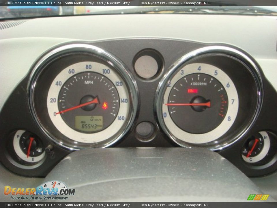 2007 Mitsubishi Eclipse GT Coupe Satin Meisai Gray Pearl / Medium Gray Photo #16