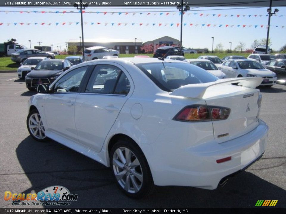 2012 Mitsubishi Lancer RALLIART AWD Wicked White / Black Photo #3