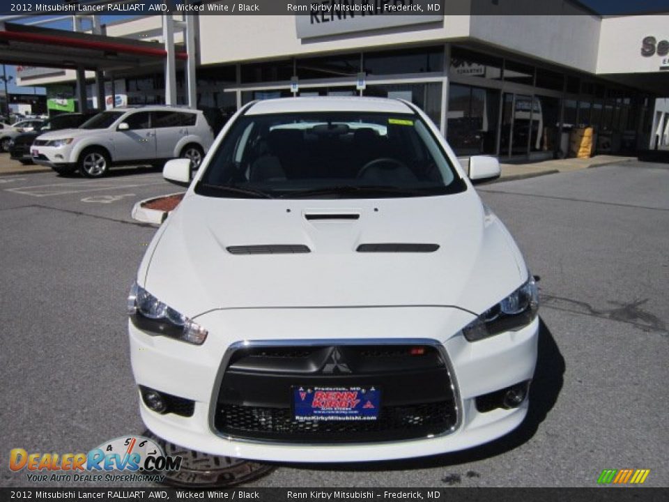 2012 Mitsubishi Lancer RALLIART AWD Wicked White / Black Photo #9