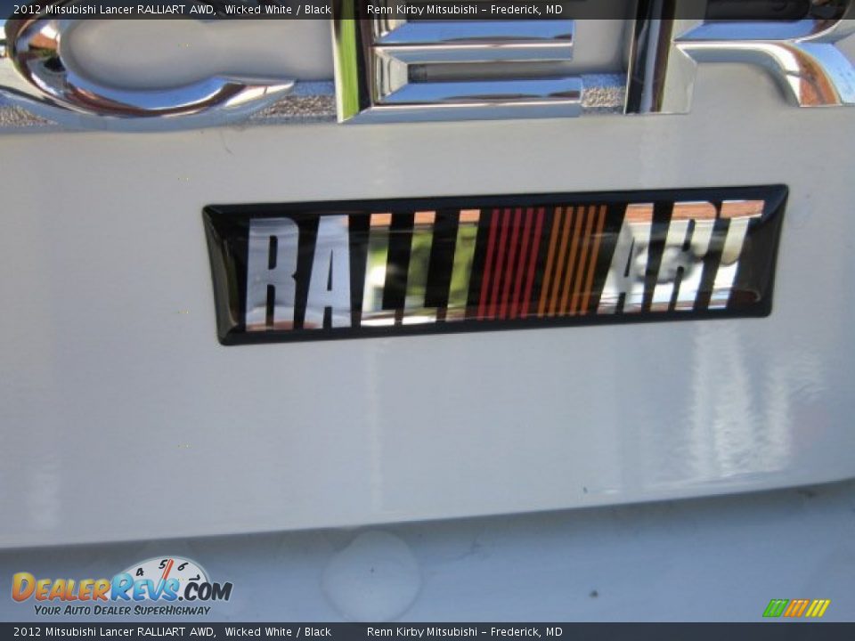 2012 Mitsubishi Lancer RALLIART AWD Wicked White / Black Photo #10