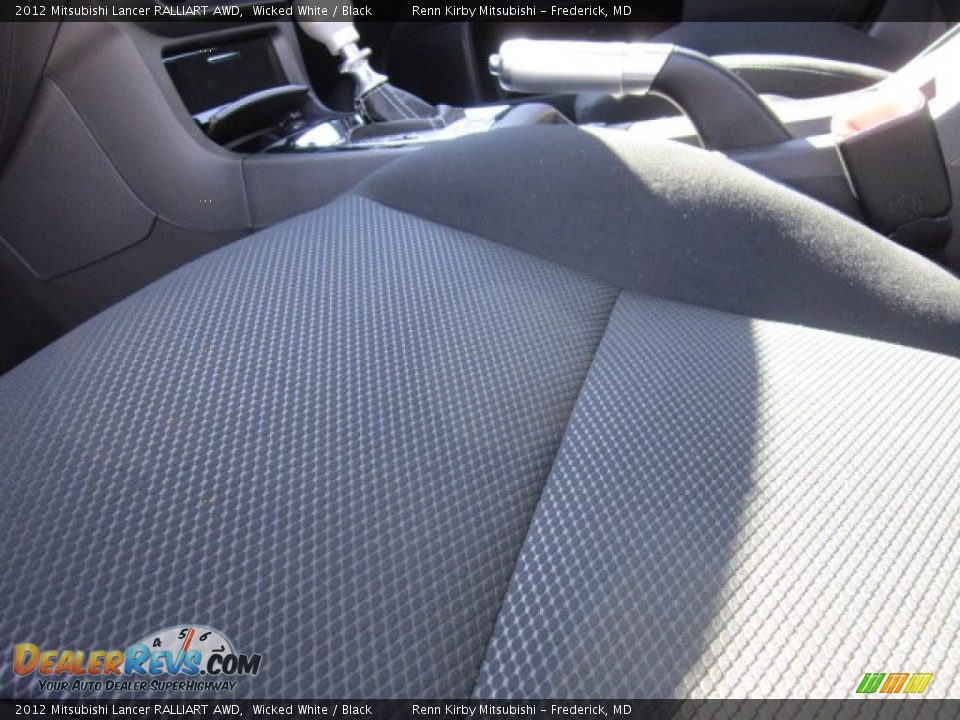 2012 Mitsubishi Lancer RALLIART AWD Wicked White / Black Photo #13