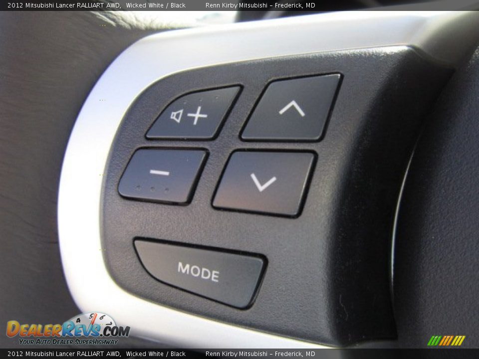 2012 Mitsubishi Lancer RALLIART AWD Wicked White / Black Photo #15