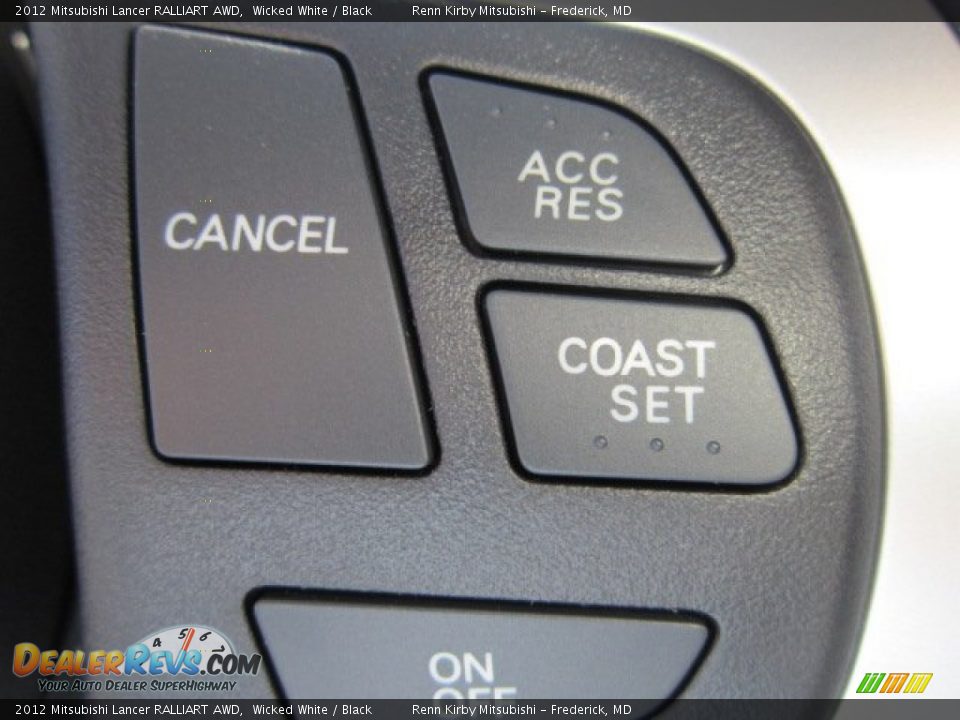 2012 Mitsubishi Lancer RALLIART AWD Wicked White / Black Photo #16