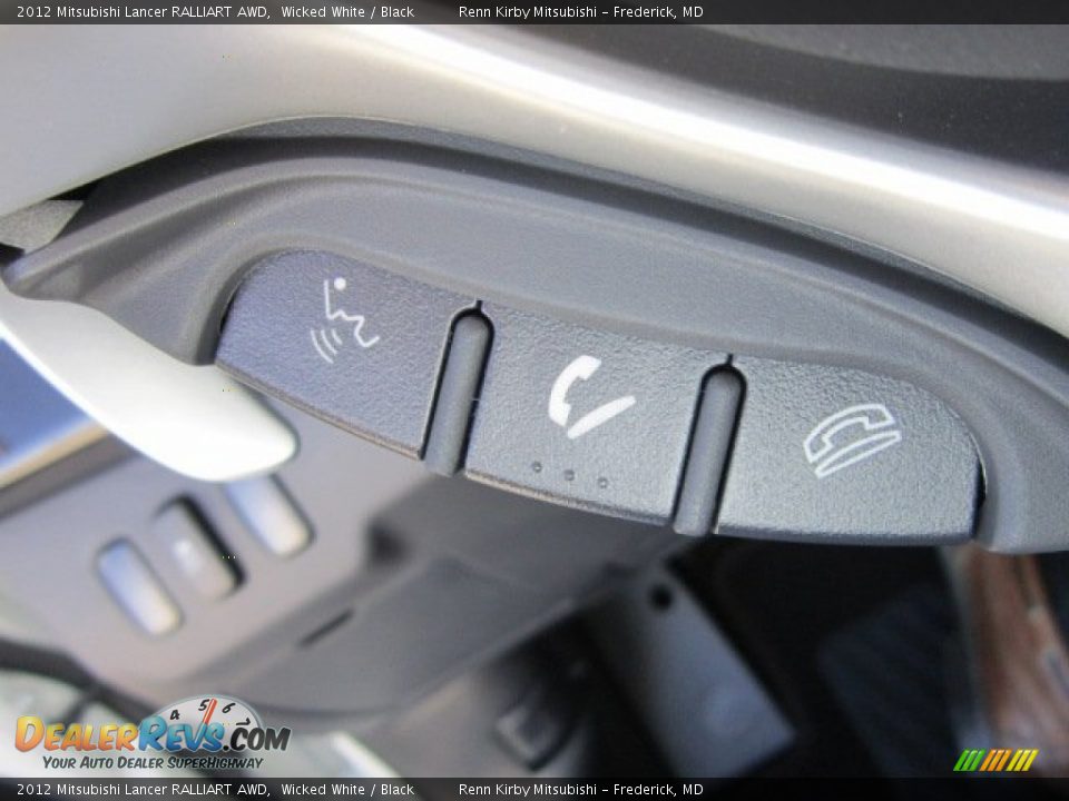 2012 Mitsubishi Lancer RALLIART AWD Wicked White / Black Photo #17