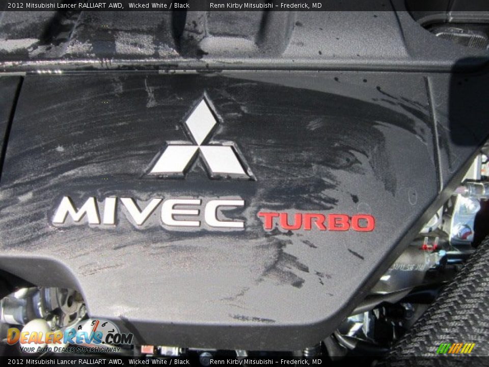 2012 Mitsubishi Lancer RALLIART AWD Wicked White / Black Photo #24